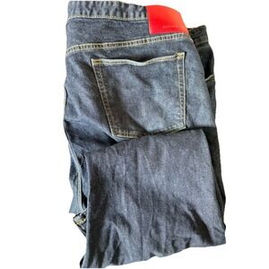 Dapper Boi Mens Blue Slim Fit Taper Stretch Denim Jeans 48x30 Urban Hip hop